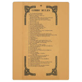 Gibbs' regels klembord (Achterkant)