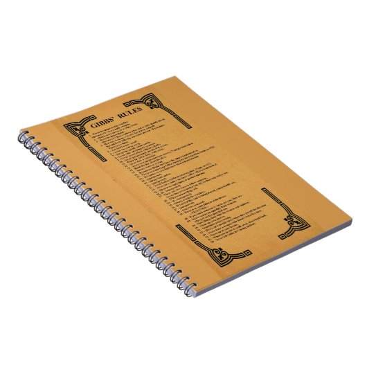 Gibbs' regels notitieboek (Rechterzijde)