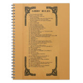Gibbs' regels notitieboek (Voorkant)