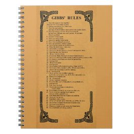 Gibbs' regels notitieboek