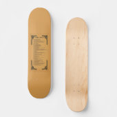 Gibbs' regels persoonlijk skateboard (Voorkant)