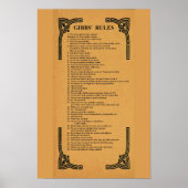 Gibbs' regels poster (Voorkant)