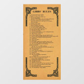 Gibbs' regels raamsticker (Vel)