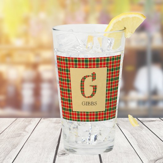 Gibbs Tartan Monogram G Glas