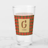 Gibbs Tartan Monogram G Glas (Achterkant)