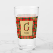 Gibbs Tartan Monogram G Glas (Voorkant)