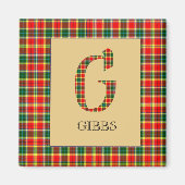 Gibbs Tartan Monogram G Magneet (Voorkant)