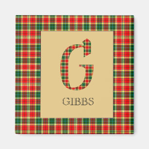 Gibbs Tartan Monogram G Magneet