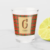 Gibbs Tartan Monogram G Shot Glas (Voorkant)
