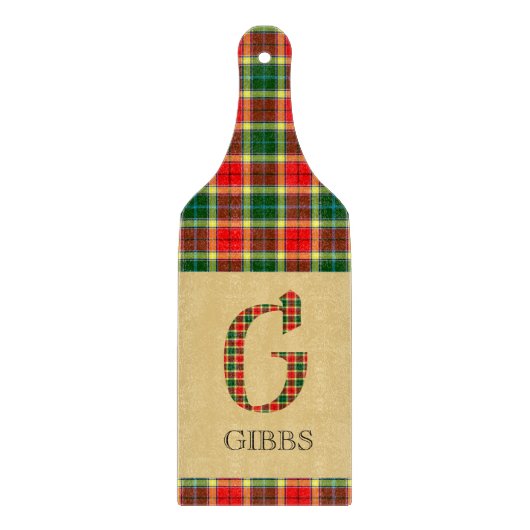 Gibbs Tartan Monogram G Snijplank (Voorkant)