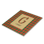 Gibbs Tartan Monogram G Tegeltje (Zijkant)