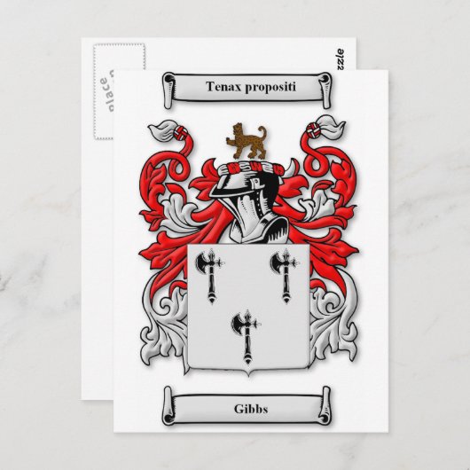 Gibbs Wapenmunt Briefkaart (Voorkant / Achterkant)