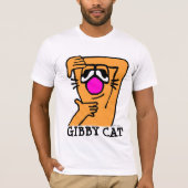 GIBBY CAT grappige T-shirts, 80'S STRIKEN EEN POSE T-shirt (Voorkant)