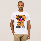 GIBBY CAT grappige T-shirts, 80'S STRIKEN EEN POSE T-shirt (Voorkant volledig)