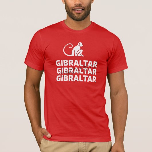 Gibraltar aap is Brits Tshirt (Voorkant)
