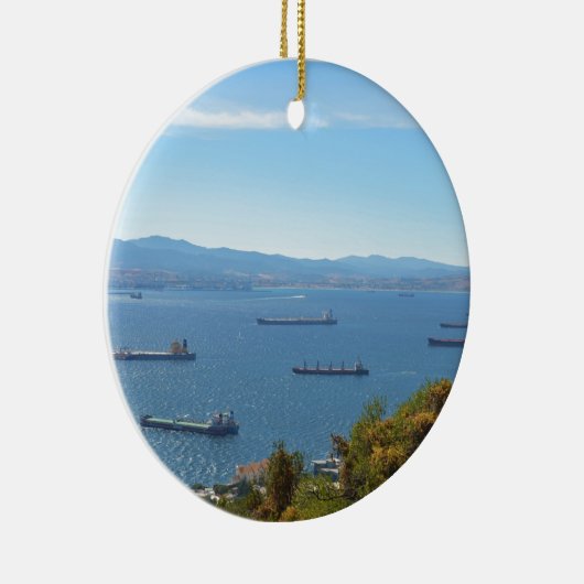 Gibraltar Anchorage van boven Keramisch Ornament (Rechts)