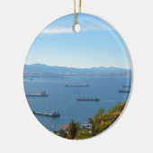 Gibraltar Anchorage van boven Keramisch Ornament (Links)