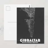 Gibraltar Antieke Kaart (Voorkant / Achterkant)