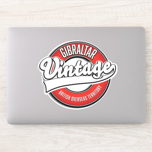 Gibraltar British Overseas Territory logo Sticker (Computer)