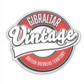 Gibraltar British Overseas Territory logo Sticker (Voorkant)