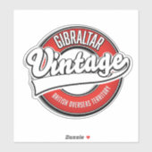 Gibraltar British Overseas Territory logo Sticker (Vel)