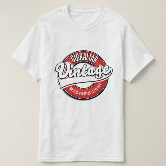 Gibraltar Brits overzees territorium logo T-shirt (Design voorkant)