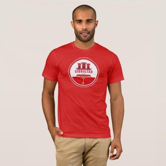 Gibraltar Circular Flag T-Shirt (Voorkant volledig)