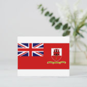 Gibraltar Civil Ensign Briefkaart (Staand voorkant)