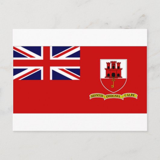 Gibraltar Civil Ensign Briefkaart (Voorkant)