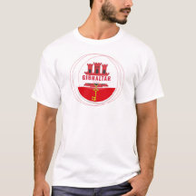 Gibraltar de rockronde vlag Tshirt