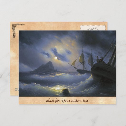 Gibraltar door Night Ivan Aivasovsky Briefkaart (Voorkant / Achterkant)