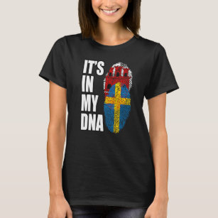 Gibraltar en Zweeds Mix DNA-vlaggenerfgoed T-shirt