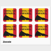 Gibraltar Espanol 6 Vierkante Sticker (Vel)