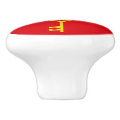 Gibraltar flag Ceramic Pull Keramische Knop (Zijkant)
