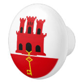 Gibraltar flag Ceramic Pull Keramische Knop (Rechts)