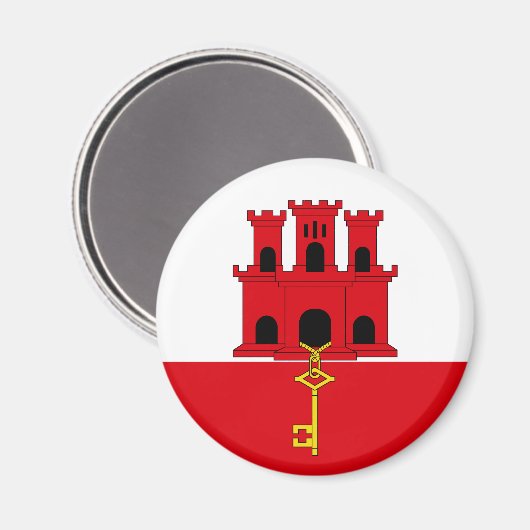 Gibraltar Flag Magnet (Voorkant / Achterkant)