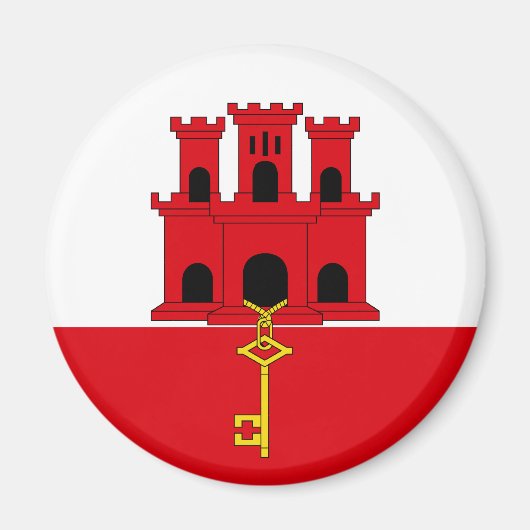 Gibraltar Flag Magnet (Voorkant)