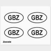 Gibraltar "GBZ" Ovale Sticker (Vel)
