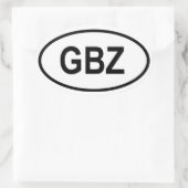 Gibraltar "GBZ" Ovale Sticker (Tas)