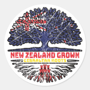 Gibraltar Gibraltar Gibraltar Nieuw-Zeeland Ronde Sticker