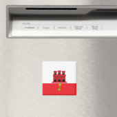 Gibraltar Hoogwaardige vlag Magneet (Insitu (Vaatwasser))