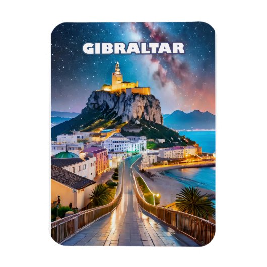 Gibraltar, horizon en reizen magneet (Verticaal)