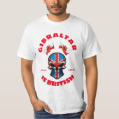Gibraltar is British est 1704 Scull T-Shirt (Voorkant)