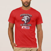 Gibraltar is een Britse aap, vlag-T-shirt T-shirt (Voorkant)