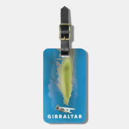 Gibraltar-kaart Bagagelabel