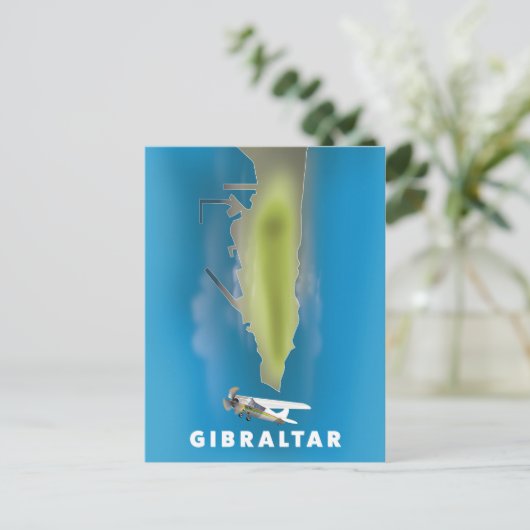 Gibraltar-kaart Briefkaart (Staand voorkant)