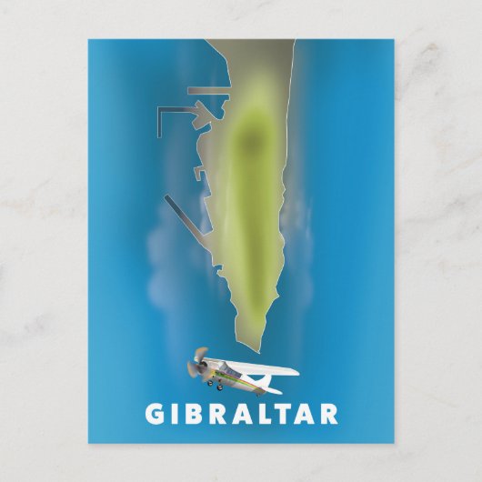 Gibraltar-kaart Briefkaart (Voorkant)