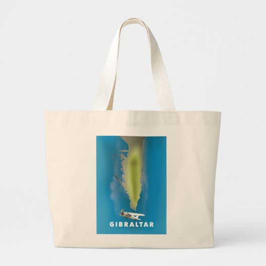 Gibraltar Kaart Grote Tote Bag (Voorkant)