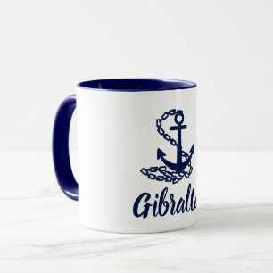 Gibraltar - Maritieme stijl blauw en witte Mok