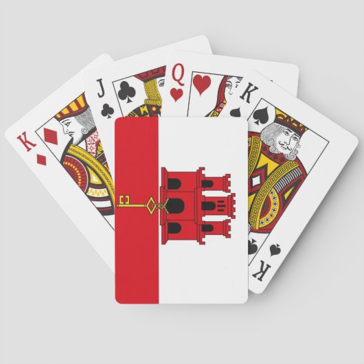 Gibraltar Nationale Wereldvlag Pokerkaarten (Achterkant)